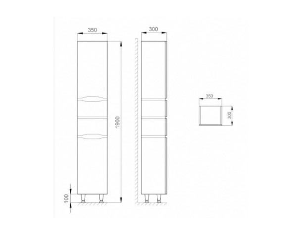 Пенал в ванную Sanwerk Alessa, 35 (MV0000134)