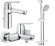 Комплект змішувачів 3 в 1 Grohe Eurosmart Cosmopolitan, хром (UA126112M0)