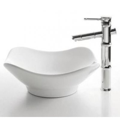 Умивальник накладний Kraus White Tulip, 39 (KCV-135)
