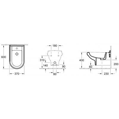 Біде підвісне Villeroy&Boch Hommage (7441B0R2)