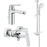Комплект змішувачів 3 в 1 Grohe Eurosmart Cosmopolitan, хром (126114M)