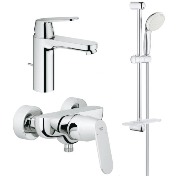 Комплект змішувачів 3 в 1 Grohe Eurosmart Cosmopolitan, хром (126114M)