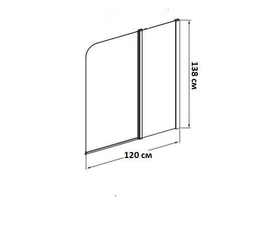 Шторка для ванни Eger W, 138x120 (599-121W)