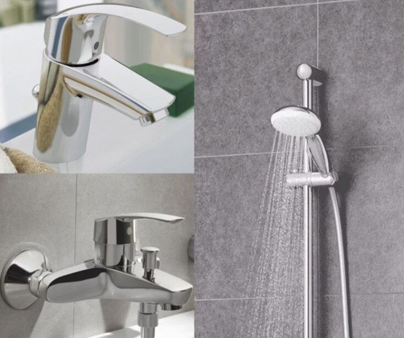 Комплект змішувачів 3 в 1 Grohe Eurosmart, хром (123238)