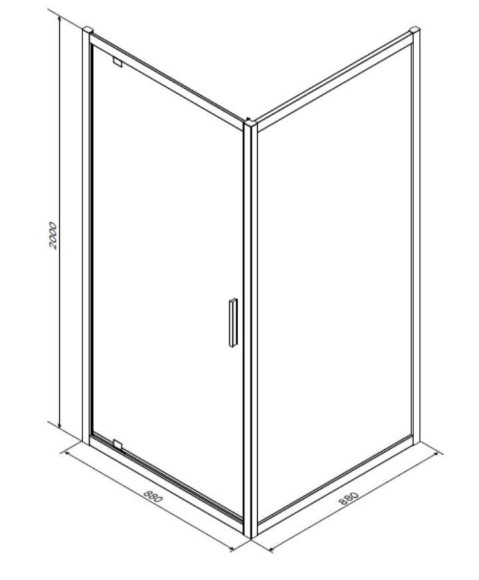 Душова кабіна AM.PM Like Square, 90x90 (W80G-303-090MT)