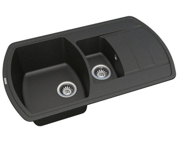 Кухонна мийка гранітна Vankor Norton, 86x51, чорний (NORTON NMP 04.86 BLACK)