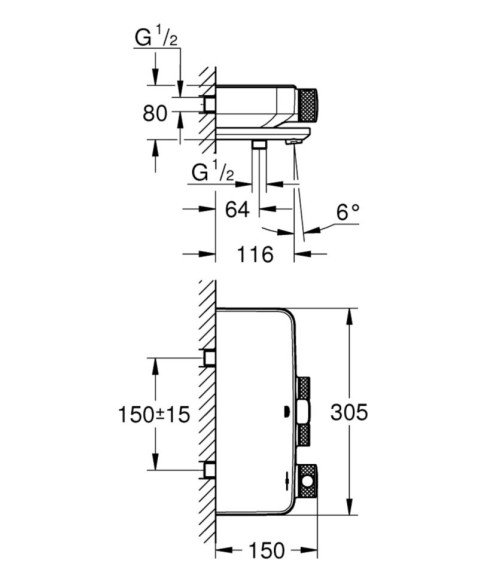 Комплект смесителей 3 в 1 Grohe Eurosmart, хром (UA34101TM0)