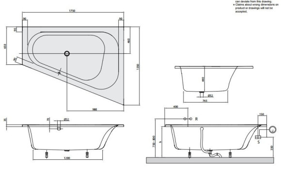 Ванна акриловая Villeroy&Boch Loop&Friends Oval, 175х135 (UBA175LFO9REV-96)