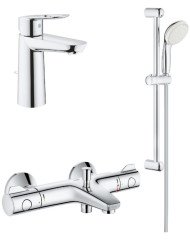 Комплект змішувачів 3 в 1 Grohe Grohtherm 800, хром (UA34550TM0)