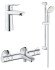 Комплект смесителей 3 в 1 Grohe Grohtherm 800, хром (UA34550TM0)