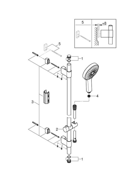 Душевой гарнитур Grohe Power&Soul Cosmopolitan (27734000) Душевой гарнитур Grohe Power&Soul Cosmopolitan (27734000)