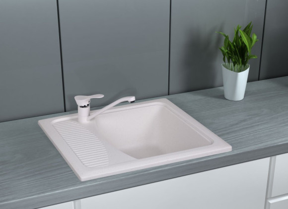 Кухонная мойка гранитная Cosh, 58x49, белый (COSH5850K203)