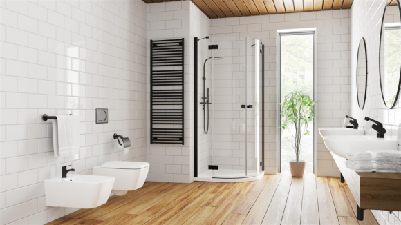 Душевая кабина Radaway Essenza New Black PDD, левая, 100x100 (385003-54-01L)