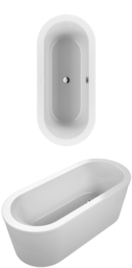 Ванна акрилова Villeroy&Boch Loop&Friends Oval, 180х80 (UBA180LFO7PDV-01)
