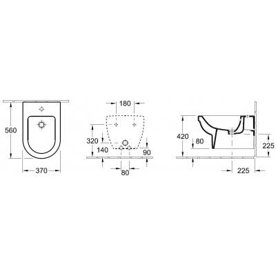 Біде підвісне Villeroy&Boch Omnia Architectura (54730001)