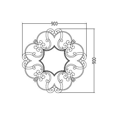 Зеркало в ванную Devon&Devon Amelie Black, 90x90 (SRBLAMELIE)