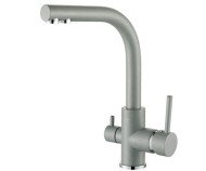 Змішувач для кухні Aqua Sanita Akvaduo, одноважільний, алюметалік (2663-202)