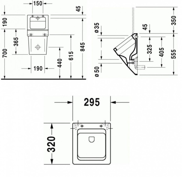 Пісуар Duravit Vero (2801320007)
