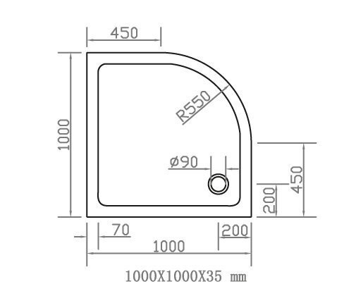 Душовий піддон Eger SMC, 100x100 (599-1010R)