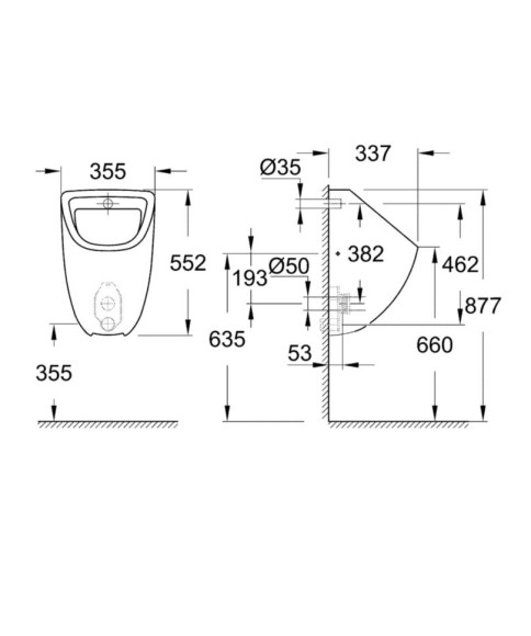 Пісуар Grohe Bau Ceramic (39438000)