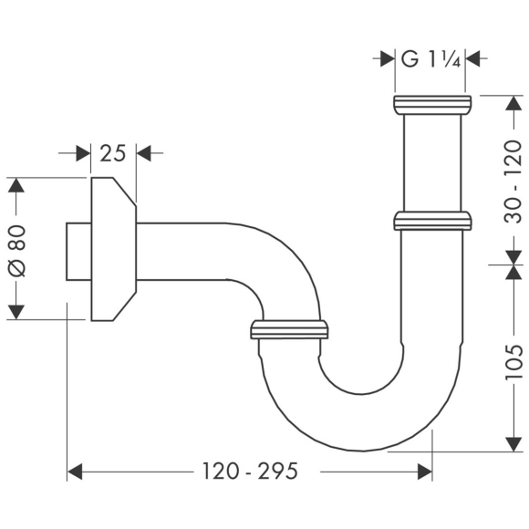 Сифон для умивальника Hansgrohe (53010000)