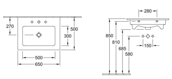 Умывальник подвесной Villeroy&Boch Venticello, 65 (412467R1) Умывальник подвесной Villeroy&Boch Venticello, 65 (412467R1)