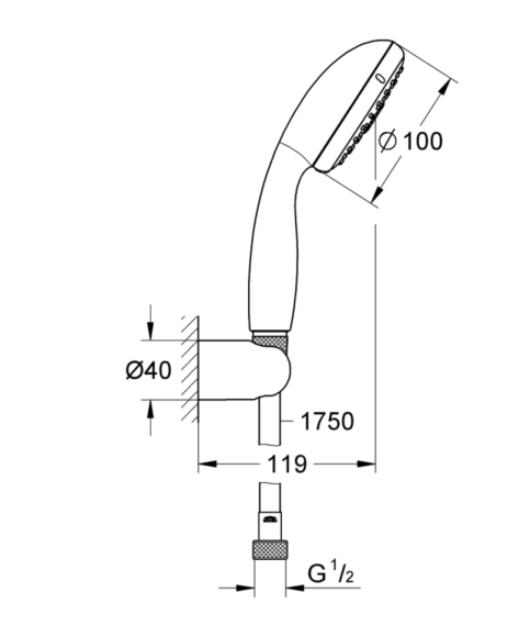 Душовий гарнітур Grohe Tempesta (27849001)