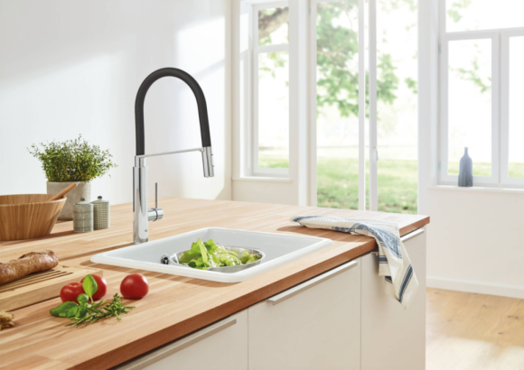 Змішувач для кухні Grohe Concetto, одноважільний, чорний (31491000)