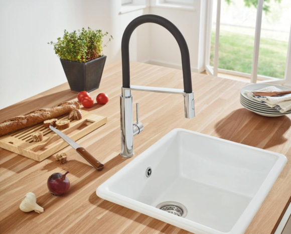 Змішувач для кухні Grohe Concetto, одноважільний, чорний (31491000)