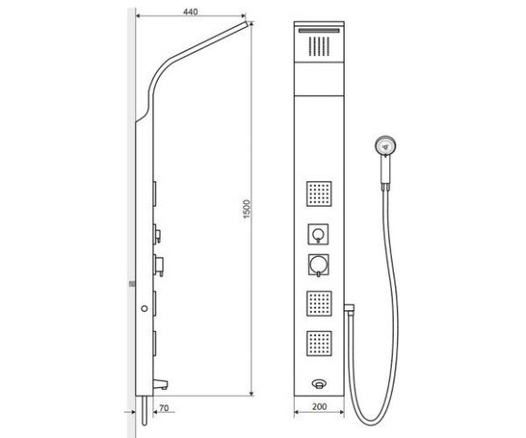 Душевая панель Excellent More (ARAC.ML9304E) Душевая панель Excellent More (ARAC.ML9304E)