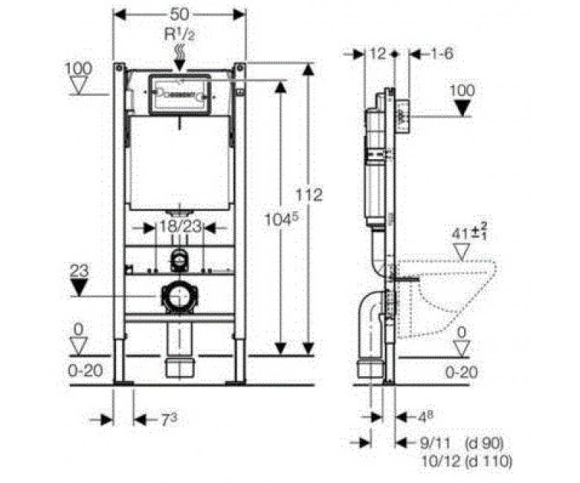 Комплект: Унітаз Kolo Modo + Інсталяція Geberit Duofix + Кришка + Клавіша Delta 11 (L33120000+458.126.00.1+L30112000+115.120.21.1)
