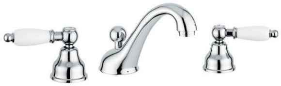 Cмеситель для умывальника Emmevi Deco Ceramica, двухвентильный, бронза (BR121033)