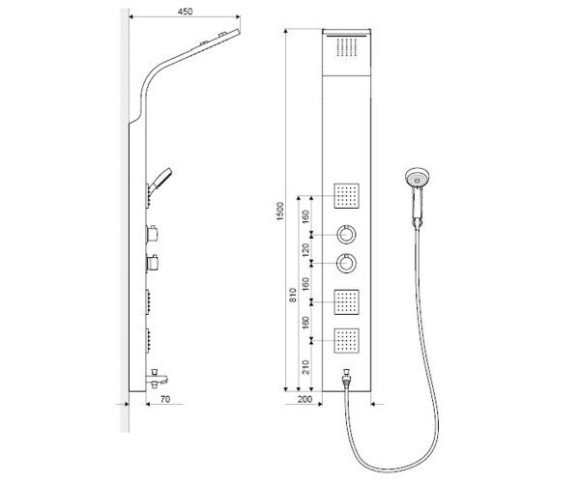 Душевая панель Excellent More Termo (ARAC.ML9304T)
