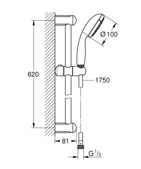 Душовий гарнітур Grohe Tempesta New (27924001)
