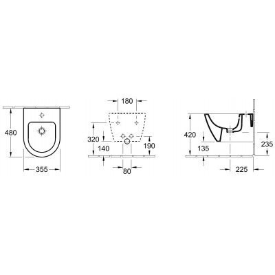 Біде підвісне Villeroy&Boch Subway 2.0 (540600R3)
