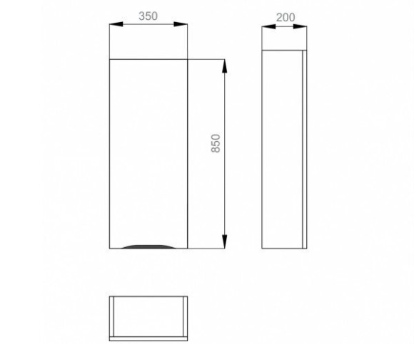 Пенал в ванную Sanwerk Liga Air, 35 (MV0000402)