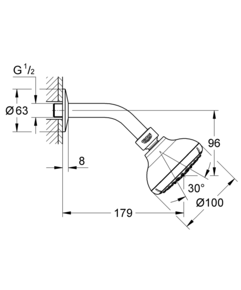 Верхний душ Grohe Tempesta New IV (27870001)