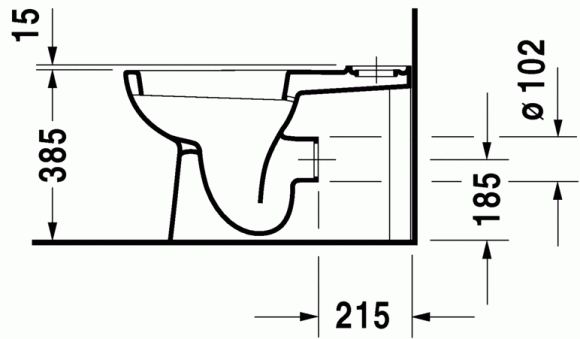 Унитаз напольный Duravit D-Code (2118090002)