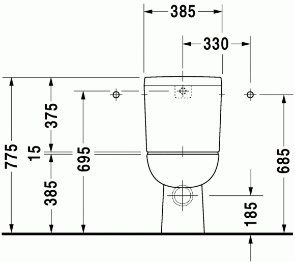 Унитаз напольный Duravit D-Code (2118090002)