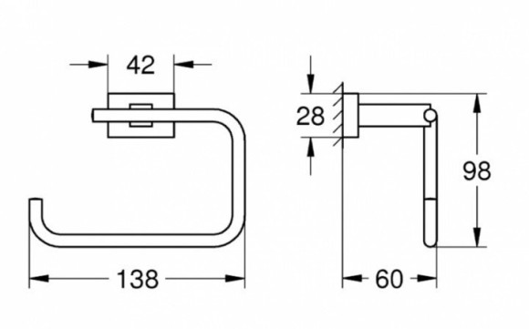 Тримач для туалетного паперу Grohe Essentials Cube (40507001)