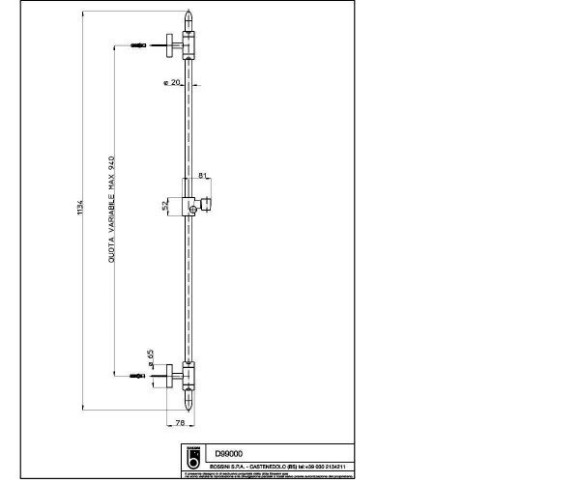 Душовий гарнітур Bossini Dinamica (D99001)