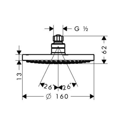 Верхній душ Hansgrohe Croma (27450000)