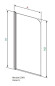 Шторка для ванни Radaway Eos PNJ 50 L, ліва, 152x50 (205102-101L)
