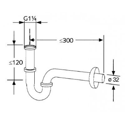 Сифон для умывальника Kludi Ideal (1026505-00)