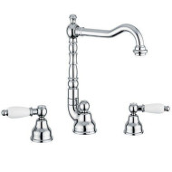 Змішувач для умивальника Emmevi Deco Ceramica, двовентильний, золото (OR121643)