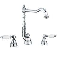 Змішувач для умивальника Emmevi Deco Ceramica, двовентильний, золото (OR121643)