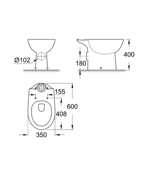 Унітаз підлоговий Grohe BauCeramic (39428000)