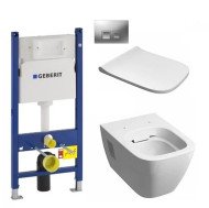 Комплект: Унітаз Kolo Modo + Інсталяція Geberit Duofix + Кришка + Клавіша Delta 50 (L33120000+458.126.00.1+L30112000+115.135.46.1)