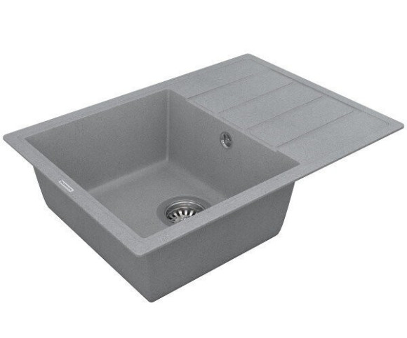 Кухонна мийка гранітна Vankor Orman, 61x49, сірий (ORMAN OMP 02.61 GRAY)