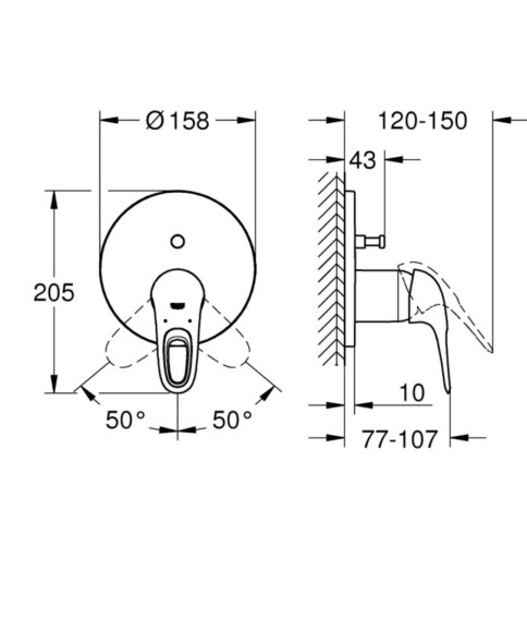 Змішувач для ванни Grohe Eurostyle, одноважільний, хром (24049003)